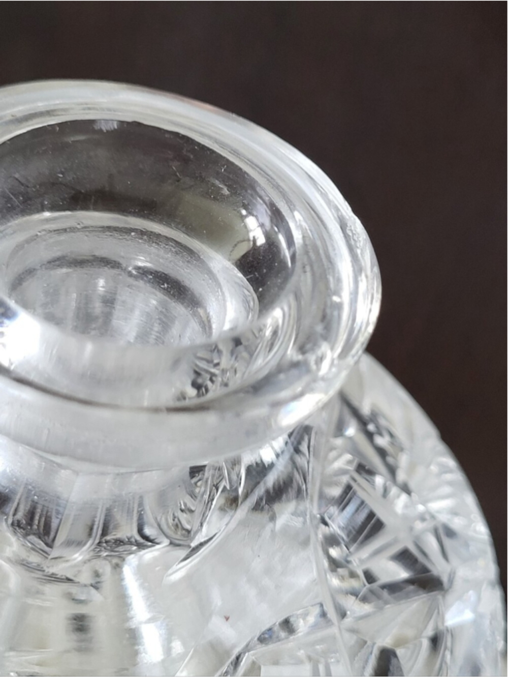 Vintage Cut Crystal Decanter with Waterford Marquis Stopper - Picture 3 of 8
